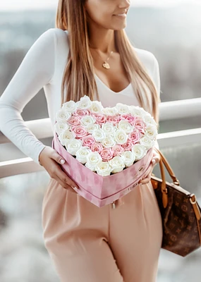 Suede Signature Heart Box