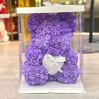 Pearl Heart Luxe Foam Rose Bear