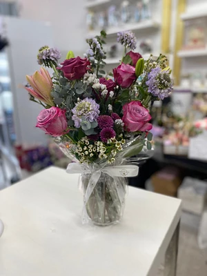 Violet Rush Arrangement - Fresh Flowers