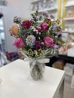 Violet Rush Arrangement - Fresh Flowers