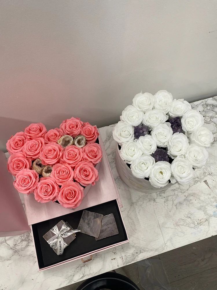 Crystal Heart Shaped Vanity Box