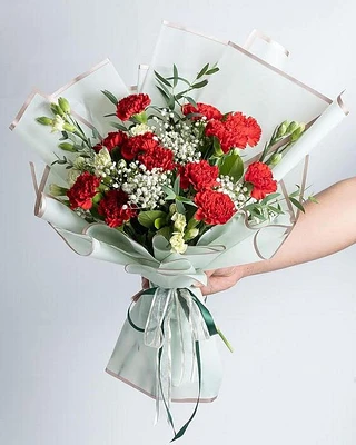 Shimmering in Red Bouquet - Fresh Flowers