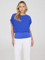 Haut en mousseline à manches dolman avec camisole