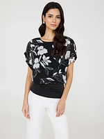 Haut en mousseline à manches dolman avec camisole