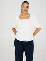 Square Neck Lace Top