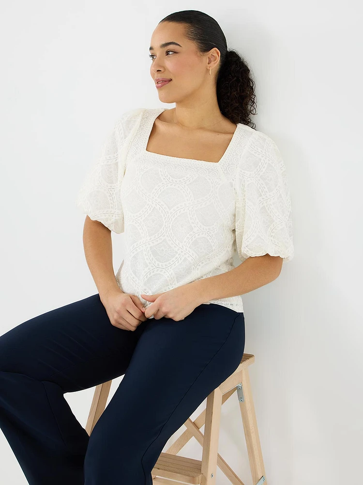 Square Neck Lace Top