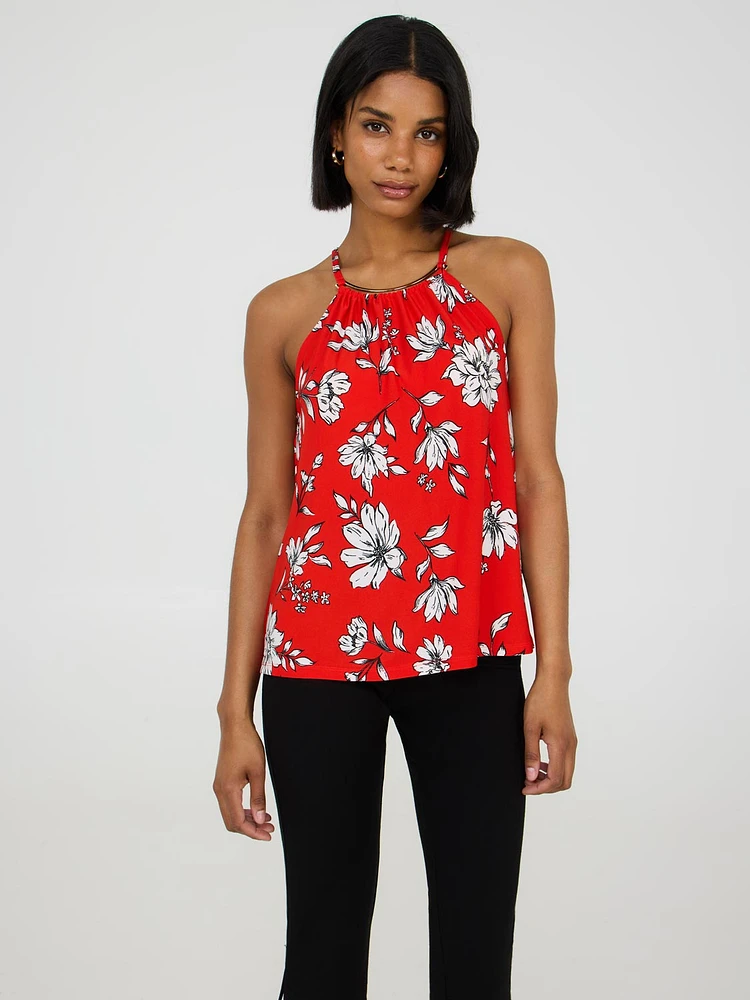 Floral Halter Neck Top