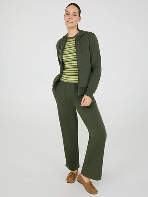 Wide-Leg Fleece Pants