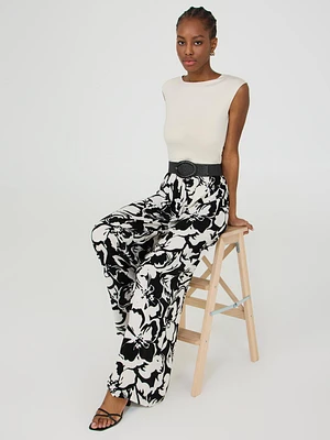 Floral Wide-Leg Palazzo Pants