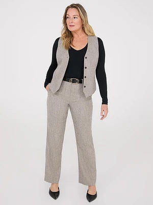 Pantalon à chevrons jambe droite