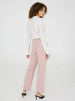 Pantalon droit à taille mi-haute