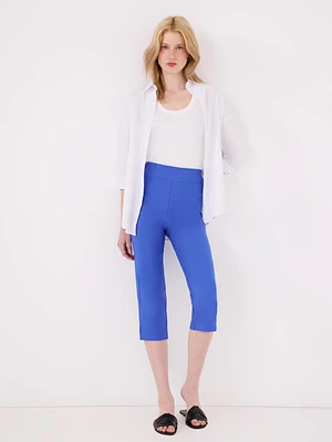 Pantalon capri avec ourlet fendu