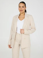 Striped Open Front Blazer