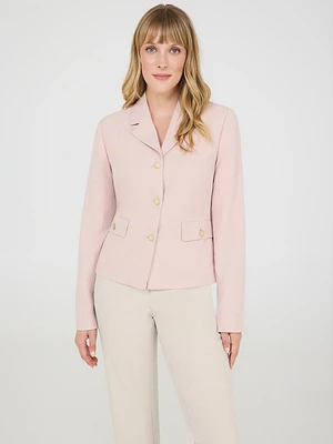 3-Button Notch Collar Blazer
