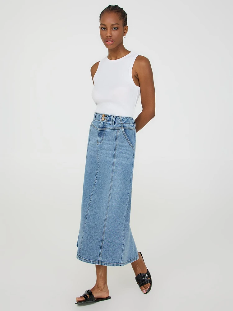 Long Denim Skirt
