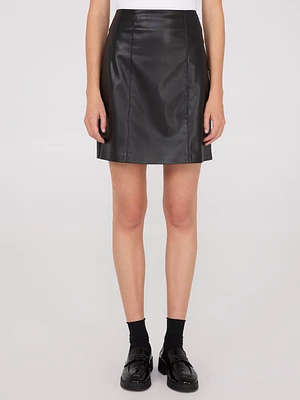 Mini Faux Leather Skirt