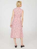 Sleeveless Floral Print Midi Dress