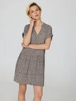 Floral Crinkle Gauze Mini Dress