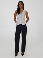 Bouclé Vest Jumpsuit