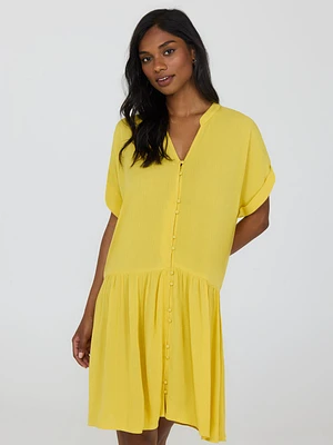 Mini-robe à effet froissé