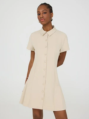 Robe chemise plissée