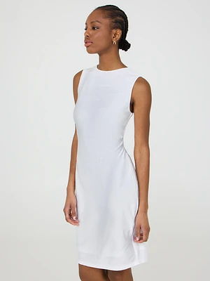 Robe fourreau à motifs sans manches
