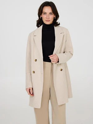 Manteau 3/4 à double boutonnage