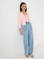 Bolero Cardigan With Scallop Details