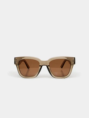 Clear Frame Wayfarer Sunglasses