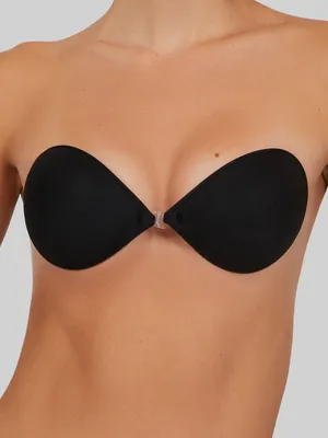 Adhesive Seamless Bra With Front Clasp, /