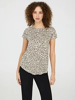 Ditsy Floral Print Raglan Sleeve T-Shirt