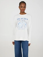 Floral Foil Graphic Sweatshirt