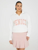 Venice Embroidered Half-Zip Sweatshirt