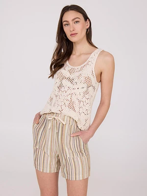 Scoop Neck Crochet Tank Top