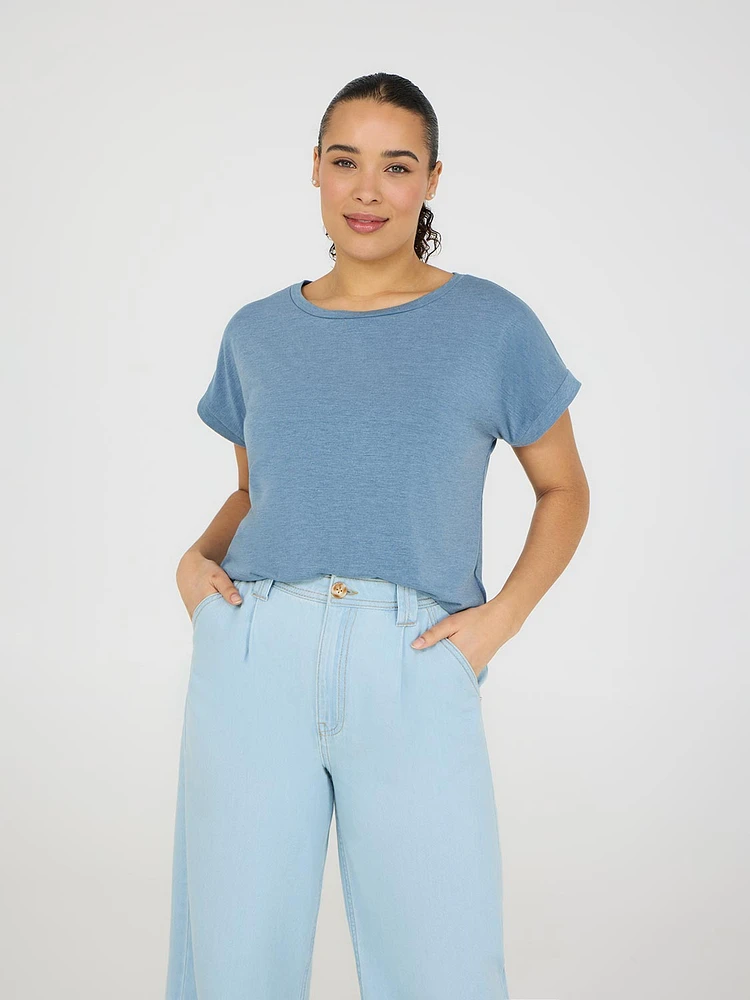 Cuffed Dolman Sleeve Top