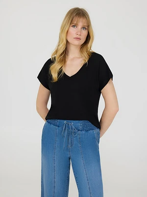 V-Neck Dolman Sleeve T-Shirt