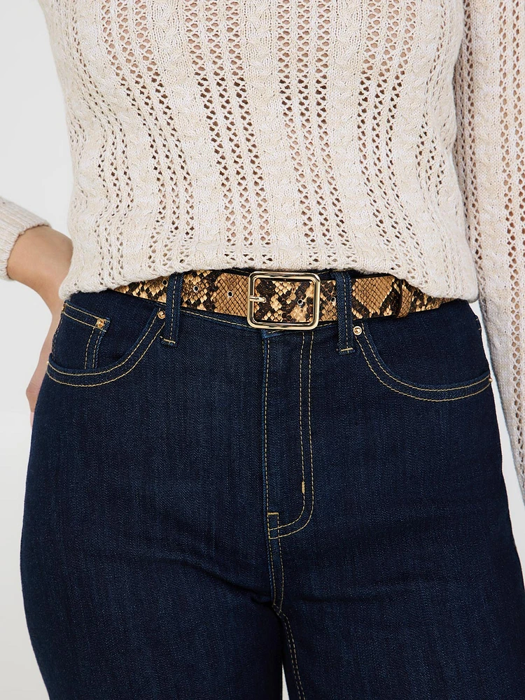 Ceinture en peau de serpent