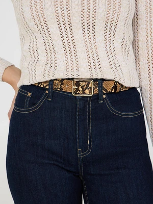 Ceinture en peau de serpent