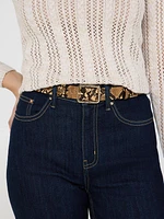Ceinture en peau de serpent