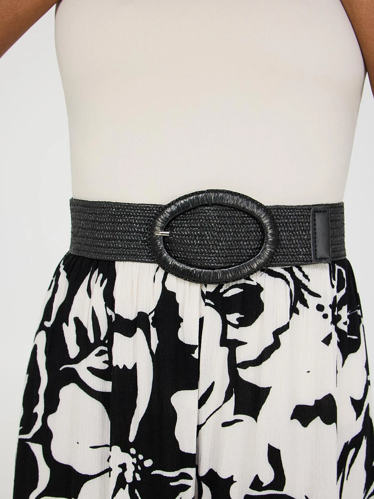 Straw Buckle Belt