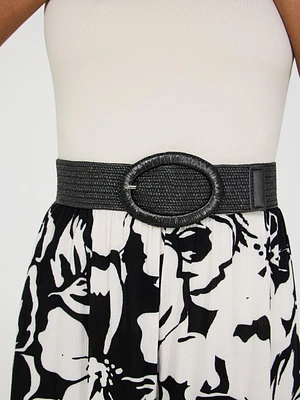 Straw Buckle Belt