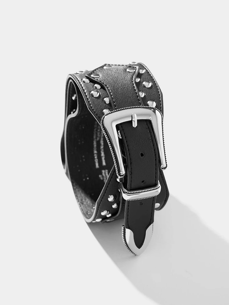 Studded Wide Belt