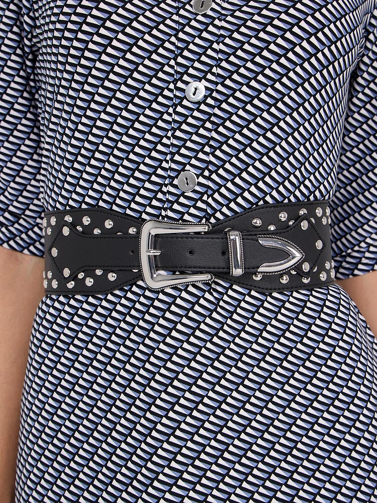 Studded Wide Belt
