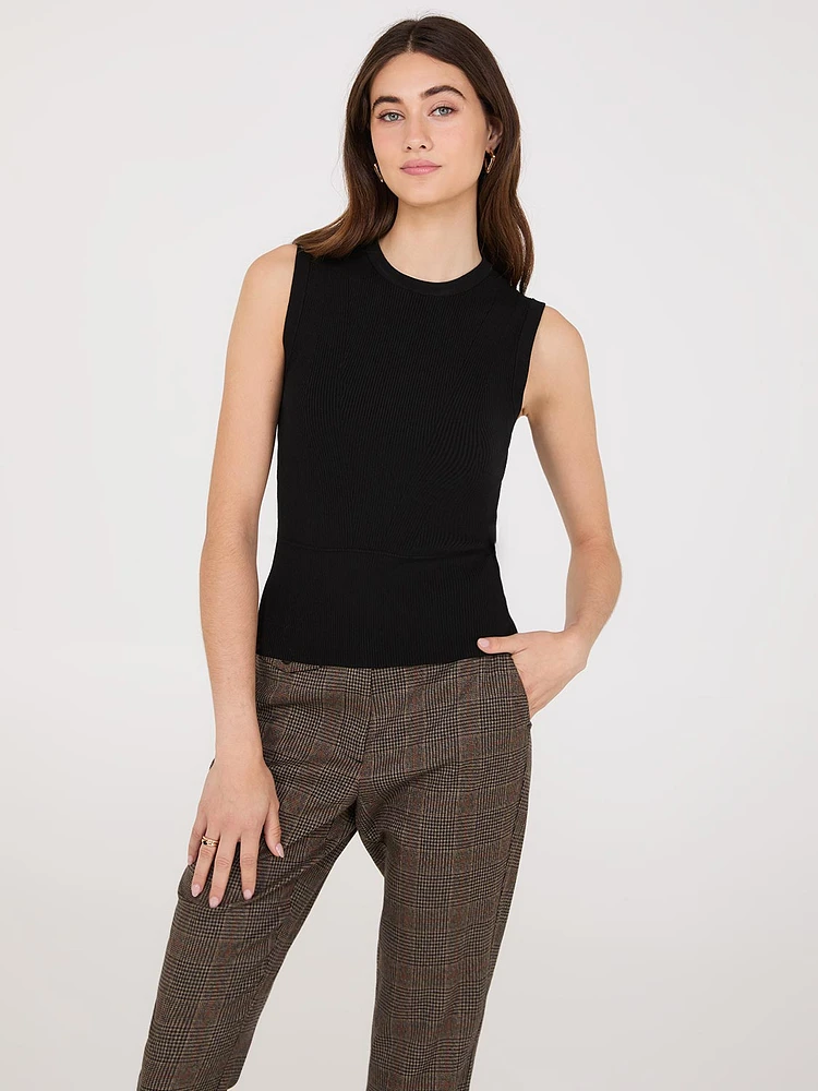 Sleeveless Ribbed Sweater