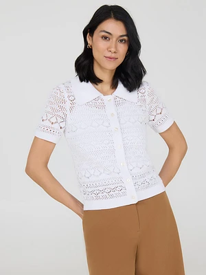 Button-Up Crochet Top