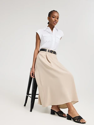 Blouse boutonnée à manches courtes