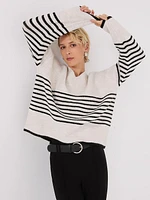 Striped V-Neck Loose Sweater