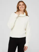 Chunky Turtleneck Knit Sweater, /