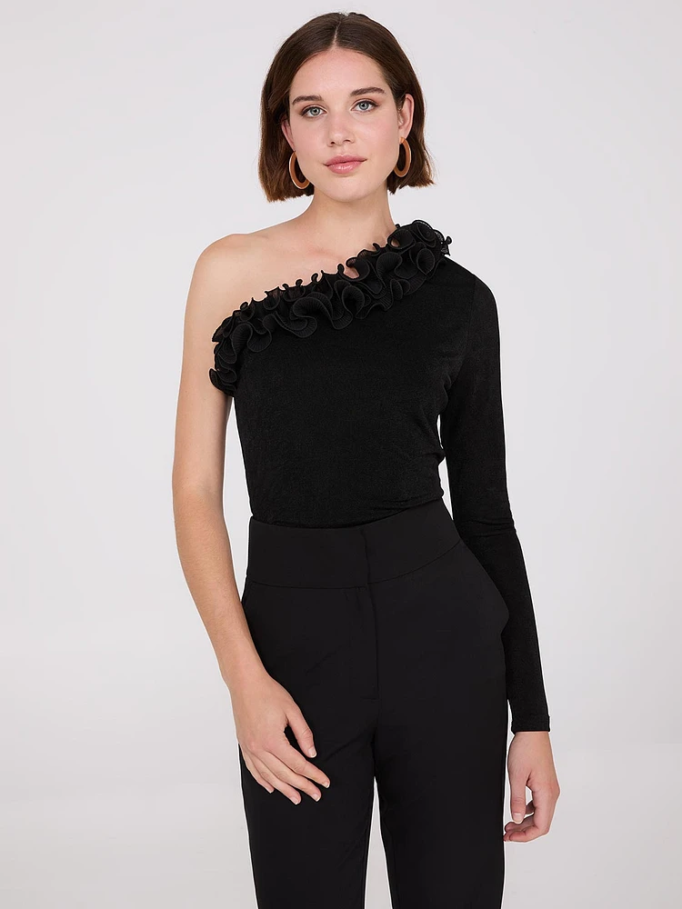 Ruffle One-Shoulder Top