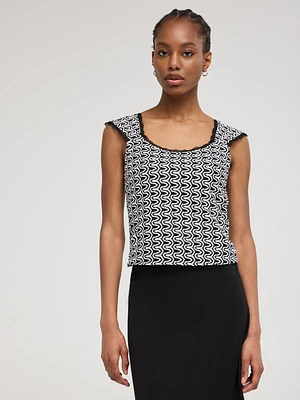 Sleeveless Zig-Zag Crochet Top